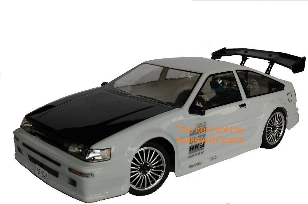 1:10 rc clear lexan body toyota levin ae86 200mm nitro or electric colt